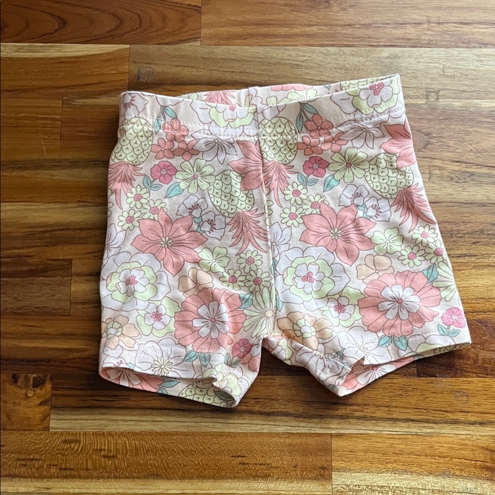 Carter's Floral Kids Shorts - Pink and Green